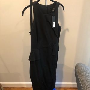 Banana stretch peplum midi